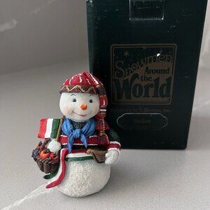 Roman Inc Snowmen Around The World Italy Original Box Vintage